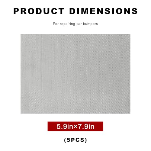 5 PCS Plastic Welding Mesh, Stainless Steel Wire Mesh Screen for Car Bumper Repair, Thermoplastic Repairs Weld Kit for Window Screen Fireplace Net, Universal Car Accessories