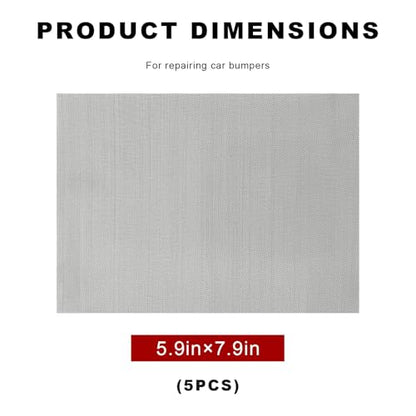 5 PCS Plastic Welding Mesh, Stainless Steel Wire Mesh Screen for Car Bumper Repair, Thermoplastic Repairs Weld Kit for Window Screen Fireplace Net, Universal Car Accessories