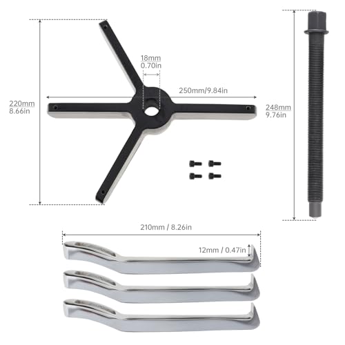 ChgImposs 2 Jaw 3 Jaw Gear Puller, Adjustable Bearing Puller, Reversible Removal Tool for Internal External Pulling, Puller Tool for Removal of Pulleys Flywheels Bearings Gears (10 Inch) - size: 10 Inch
