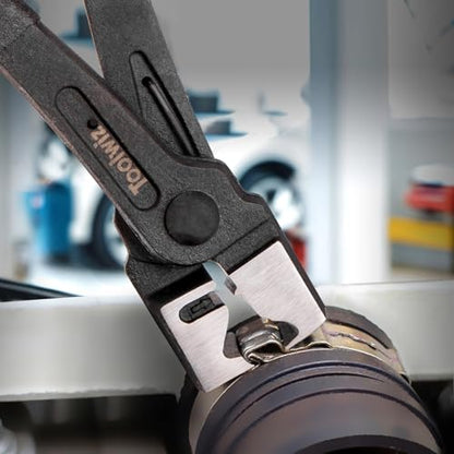 Toolwiz Clic & Clic-R Type Hose Clamp Pliers, CV Boot Clamp Tool | Radiator Spring Collar, Automotive Maintenance Tools, for Fuel Line, Silicone Vacuum Hose, Air Tube, Water Pipe - style: 1Pcs Clic-R Type Hose Clamp Pliers