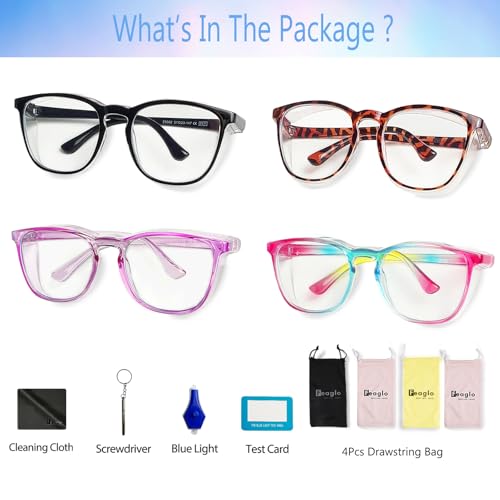 Feaglo Safety Glasses, Anti Fog Safety Goggles for Women Men, Blue Light Blocking Stylish Eye Protection Glasses Side Shield - color: Tea Leopard+black+rainbow+purple