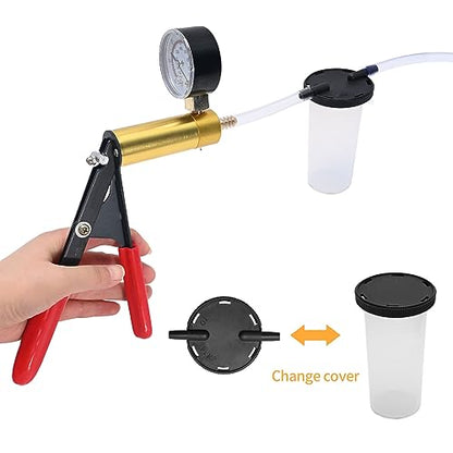 2 in 1 Brake Bleeder Kit with Hand Held Vacuum Pressure Pump, Replacement for Cars, Motorcycles, Trucks, Pickups Vehicles