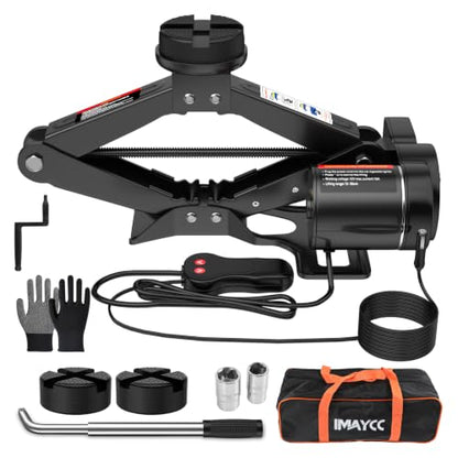 IMAYCC Electric Car Jack kit, 3 Ton Universal Tire Jack Repair Tools with Lug Wrench,Electric Lifting Jack for Car, SUV, ATV