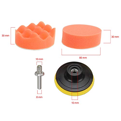 CANOPUS Buffing Pads, Polishing Pad Kit, Buffer for Car Detailing, Polishing Wheel for Drill, Car Polishers and Buffers Kit for Sanding, Polishing, Waxing & Sealing Glaze, 3 inch, 22 Pieces - size: 22 Pieces