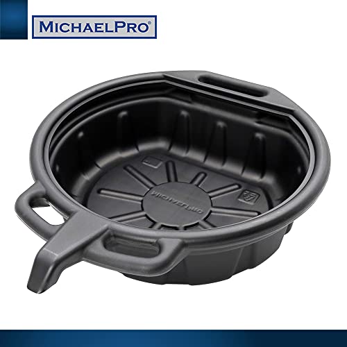 MichaelPro 16-Liter Oil Drain Pan, 4.2 Gallon, Portable, with Sprout for No-Mess Disposal| MP009063