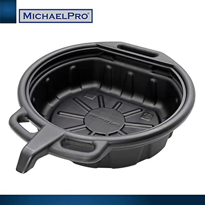 MichaelPro 16-Liter Oil Drain Pan, 4.2 Gallon, Portable, with Sprout for No-Mess Disposal| MP009063