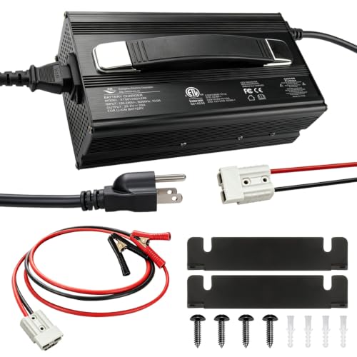24V 20A LiFePO4 Battery Charger, 29.2V Smart Lithium Charger with Anti-Spark Technology & 0V Wake-Up, Active PFC for Off-Grid Systems, Includes Wall Mount Bracket & Adapter - size: 24v 20a