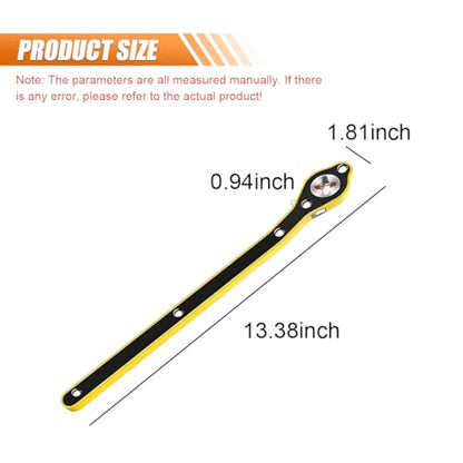 YoRise Auto Labor-Saving Jack Ratchet Wrench, 360°Swivel Scissor Jack Adapter, Forward and Reverse Knob Long Handle Tool, Universal Car Tire Wheel Lug Wrench for Small Cars/SUVs/Trucks (Black)
