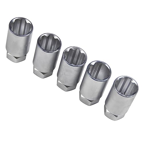5 Piece Wheel Lock Key Removal Kit for Tesla, Lug Nut Anti-Theft Wheel Lock Removal Tool Set with Socket, Screw Remover with Storage Case