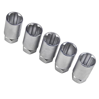 5 Piece Wheel Lock Key Removal Kit for Tesla, Lug Nut Anti-Theft Wheel Lock Removal Tool Set with Socket, Screw Remover with Storage Case