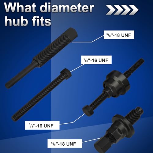Power Steering Pulley Puller Installer Tool Set, Power Steering Pump Pulley Removal Tool Compatible with Ford, GM, VW and Chrysler Vehicles - color: blue