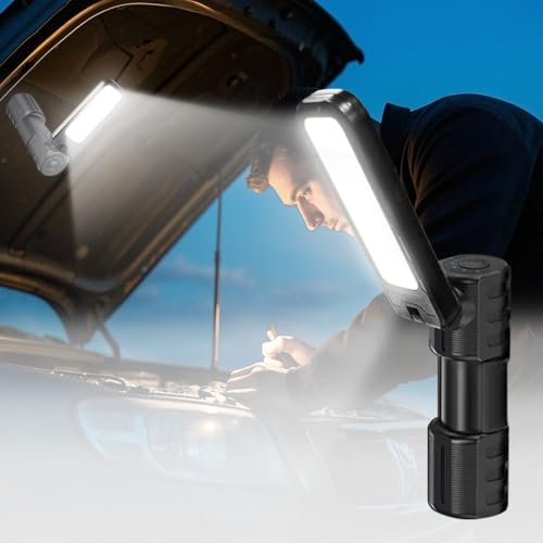 Rechargeable 5000LM Magnetic Work Light,180° Rotate Mechanic Work Light for Car Repair, BBQ,Emergency, Camping, Outdoor & Mechanics Tools