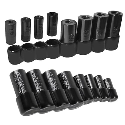 Tap Socket Set – 70500, 8-Piece Tap Sockets for 1/4" & 3/8" Drive, Fits MCTI Standard Taps up to 1/2", 1/8" NPT, and Metric Taps to 12mm