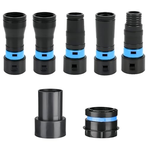 MITANSLE 7 Dust Collection Hose Adapters Kit for Home and Shop Vacuum Hose System, Expanded Adapter Set Fits Most Woodworking Power Tools and Sanders, Compatible With Multi-Brands - size: 7 Adapters Kits