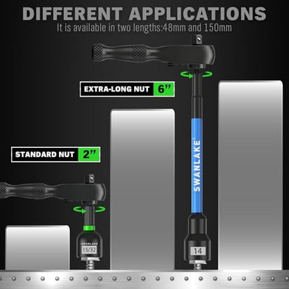 41-Piece Magnetic Nut Driver Set for Impact Drill Metric & SAE, Impact Socket Adapter, 2-IN-1 Ratchet Handle, Wing Nut Driver, Universal Socket, 1/4'' Quick-change Bit Holder - style: New Version