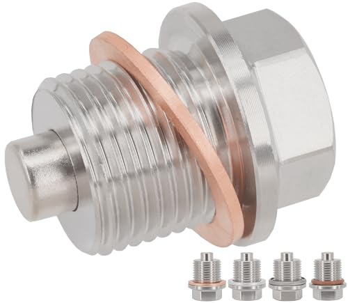 1PC M18x1.5 Stainless Steel Magnetic Engine Transmission Oil Drain Plug Fit Acura Honda Toyota BMW Volvo Porsch Can-Am Rolls-Royce Select Model, Replace 90021900930, 90341-18023, DP007 - size: M18x1.5