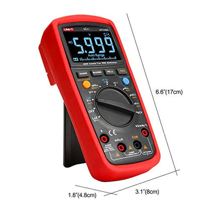 UNI-T True RMS Digital Multimeter UT139S, Auto/Manual Range 6000 Counts NCV LPF/LoZ (ACV) Analog Bar Bandwidth Measures AC DC Voltage AC DC Current Resistance Capacitance Frequency Temperature Duty Cy - size: UT139S