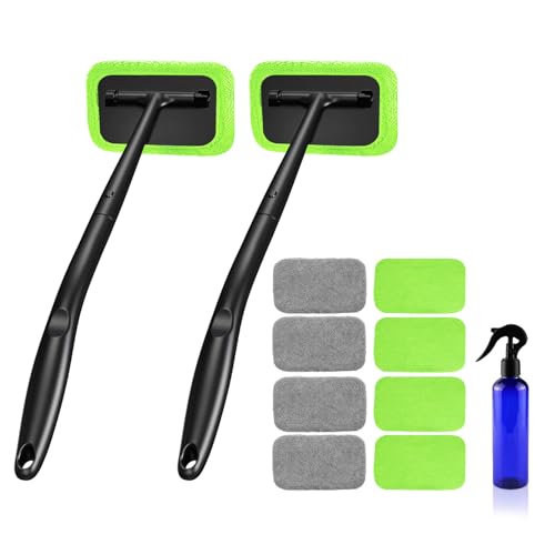 Xindell Interior Windshield Cleaner Tool – Inside Car Window Cleaning Kit with 22“ Detachable Handle, Interior Windshield Squeegee for Clear Vision, Auto Detailing Kit for Car, Home & Outdoor Windows - size: 2pack