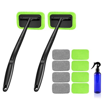 Xindell Interior Windshield Cleaner Tool – Inside Car Window Cleaning Kit with 22“ Detachable Handle, Interior Windshield Squeegee for Clear Vision, Auto Detailing Kit for Car, Home & Outdoor Windows - size: 2pack
