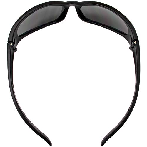 Global Vision Hercules Motorcycle Sunglasses Safety Riding Glasses Anti-Fog ANSI Rated - color: Black Frame/Smoke Lens