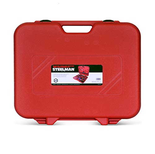 Steelman Master Cooling System Test and Purge Auto Kit, 27-Piece Kit, Leak and Pressure Test, Vacuum Purge Kit, Storage Case Included