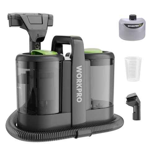 WORKPRO Portable Carpet Spot and Upholstery Cleaner, 13KPa Upholstery Cleaner with 54oz Water Tank & Versatile Tools, Spot Cleaner for Carpet, Upholstery, Rugs and Car