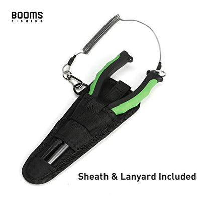 Booms Fishing F03 Needle Nose Fishing Pliers, 9" Fisherman's Pliers, Long Nose Hook Remover, Saltwater Resistant Fishing Gear, Green - color: A: 9" Split Ring Nose_green