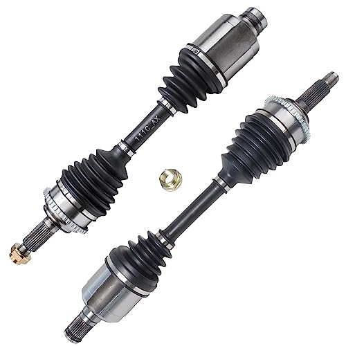 Detroit Axle - Front 4pc Steering Knuckles CV Axles for 06-09 Ford Fusion Mercury Milan, 06 Lincoln Zephyr, 2 CV Axle Shafts 2 Steering Knuckles & Wheel Bearing Hubs 2006 2007 2008 2009 Replacement - size: 4UX47643/Kit