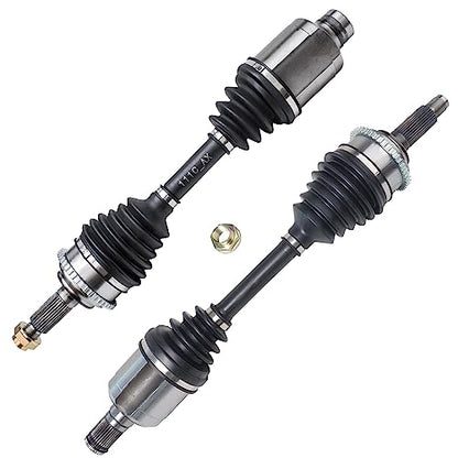 Detroit Axle - Front 4pc Steering Knuckles CV Axles for 06-09 Ford Fusion Mercury Milan, 06 Lincoln Zephyr, 2 CV Axle Shafts 2 Steering Knuckles & Wheel Bearing Hubs 2006 2007 2008 2009 Replacement - size: 4UX47643/Kit