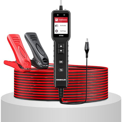KINGBOLEN ECT300 Automotive Electrical Circuit Tester, 6-32V Car Voltage Test Power Tester,Component Activation, Oscilloscope Display, Measure Voltage Current Resistance Continuity Diode, 16FT Cable | 6-32V Car Voltage Test, Component Activate, Oscillosco