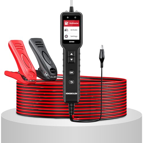 KINGBOLEN ECT300 Automotive Electrical Circuit Tester, 6-32V Car Voltage Test Power Tester,Component Activation, Oscilloscope Display, Measure Voltage Current Resistance Continuity Diode, 16FT Cable | 6-32V Car Voltage Test, Component Activate, Oscillosco