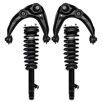 Detroit Axle - Front Struts Suspension Kit for 2003-2008 Mazda 6, 2 Struts with Coil Spring Assembly 2 Upper Control Arms with Ball Joint 2004 2005 2006 2007 Replacement - size: 4CQ42880/ Big strut kit