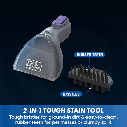 Vacmaster 500 Series Heated Carpet & Upholstery Spot Cleaner Machine | 16Kpa Power Suction with Versatile Tools for Pets, Area Rugs and Couches - SCB1001H 0101 - color: Purple