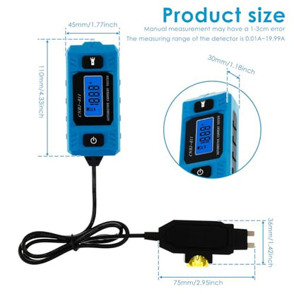 Automotive Circuit Fault Probe Tester, 20A 48V High-Precision Car Fuse Tester with Backlit LCD Display & LED Work Light, Professional Electrical System Diagnostic Tool for Cars, Trucks & RVs - color: Basic model