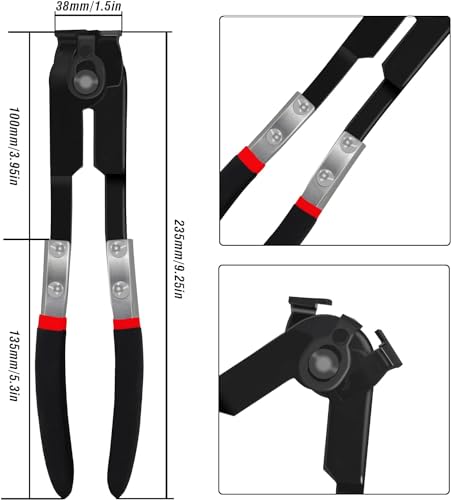 Auto CV Joint Axle Boot Clamp Pliers Tool, CV Joint Boot Clamps Pliers - Ear Type Extension Ear Boot Tie Pliers For Most Cars ATV UTV
