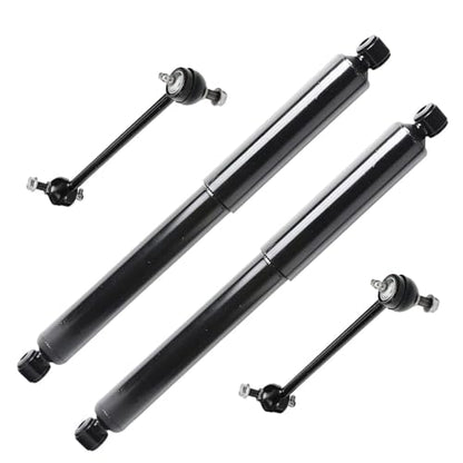 Detroit Axle - Rear Shock Absorbers + Sway Bar End Links Replacement | for 2000 2001 2002 2003 2004 Nissan Frontier Xterra - 4pc Set - size: 4AS47253/shock kit