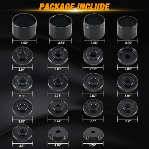 GOOACC Wheel Bearing Removal Tool Kit, 23PCS Wheel Bearing Press Kit for Front Wheel Drive Bearing Removal & Installation Universal Hub Bushing Press Sleeves Puller Tool Set with Sliding Screws Blue - color: 23pc Wheel Bearing Removal Blue