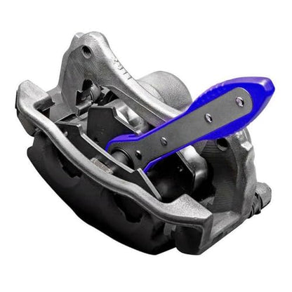 Ratchet Brake Caliper Adjustment Tool,Brake Caliper Press Caliper Piston Spreader Brake Tools,Brake Caliper Piston, Brake Caliper Press Ratchet with 2 Caliper Hooks 2 Steel Plates and Gloves (Blue) - color: Blue