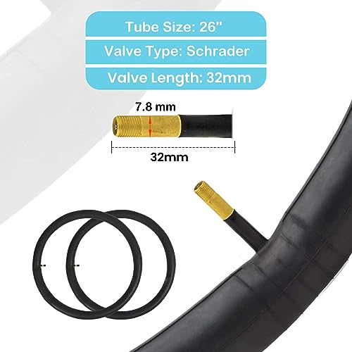 Hycline 2-Pack Cruiser Bike Tires Set: 24/26x2.125 inch Folding Replacement High-Performance Wear-Resistant Tires with Inner Tubes & Tire Levers for Beach & Urban Commuter Bikes - color: Brown Set-26x2.125