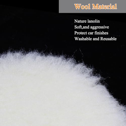 Car Foam Polishing Buffing Kit, Polishing Buffing Pads, Wool Pads, Polishing & Buffing Wheels, for Headlights & Body Foam Wax & Buffer Kits (6)