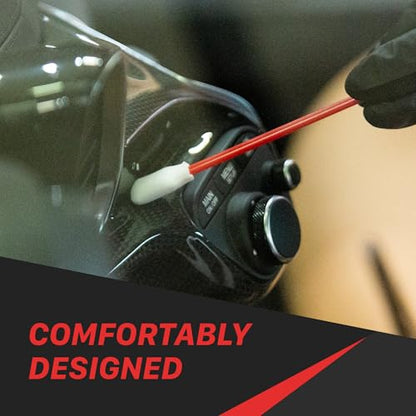 Maxshine Universal 4-Pack Detailing Swabs – Precision Cleaning Tools for Tight Spaces, Vents, Emblems & Hard-to-Reach Areas – Reusable Foam Tips for Car Detailing & Electronics - style: Pack of 4