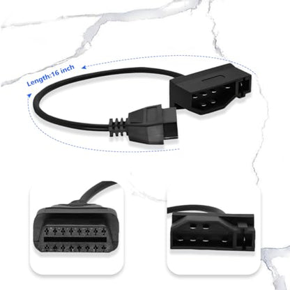 OBD1 to OBD2 Adapter for Ford 7 Pin to 16 Pin OBD2 Diagnostic Cable | Compatible with Ford Old Vehicles with 7pin Diagnostic Connector,OBDii Cable Work with ELM 327 Scanner Tools/Code Reader - style: Fit for ford-7pin