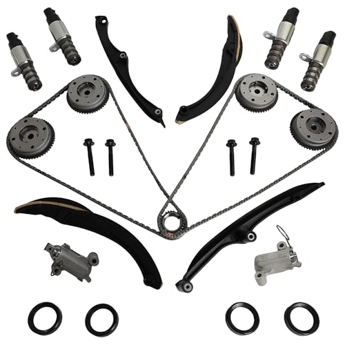 3.5L Timing Chain Kit Phasers Kit VVT Gear VCT Solenoid Guides Tensioners | Fit For Ford F-150 Ecoboost Expedition Lincoln Navigator 3.5L V6 2017-2024 OE#HL3Z6B274A HL3Z6268A 3-1079S