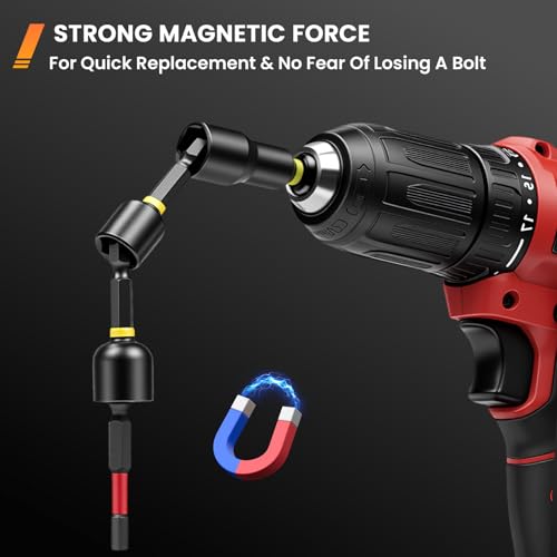 86-Piece Magnetic Impact Nut Driver Set, Deep Impact Sockets & S2 Bits, Chrome Vanadium Steel, Full Metric & SAE Range for Impact Drivers & Drills