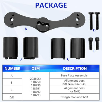 ZKTOOL Engine Lock Balance Shaft Alignment Timing Tool Kit，Compatible with BMW B47 B48 N47 X1 X3 X4 X5 Mini Engine, Oil Pump Sprocket Holding Tool, OEM 2288054,118750, 118790, 118791, 118792, 118793 - color: Engine Balance Shaft Timing Tool