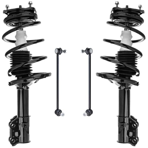 Detroit Axle - FWD Front Struts Sway Bars for 2006-2011 Kia Rio5, 2 Struts with Coil Springs 2 Sway Bar End Links 2007 2008 2009 2010 Suspension Replacement - size: 4QS54328/Sway Kit