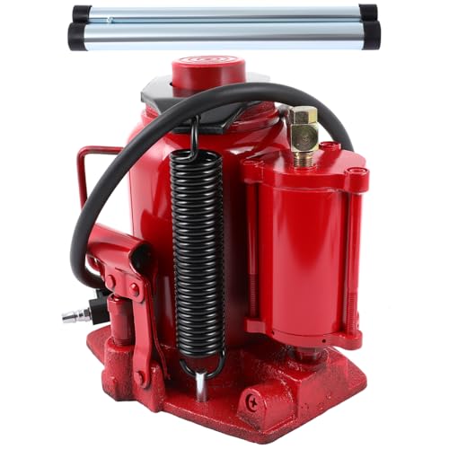 Heavy Duty 30 Ton Pneumatic Air Hydraulic Bottle Jack for Auto Truck Repair, Red
