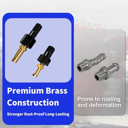 Fuel System Test Fitting Adapter Kit for 5.9L Cummins Diesel, Compatible with 9011 9012 9013 9014, CNC Machined High Pressure Leak Detection Tool Set, Solid Brass Construction