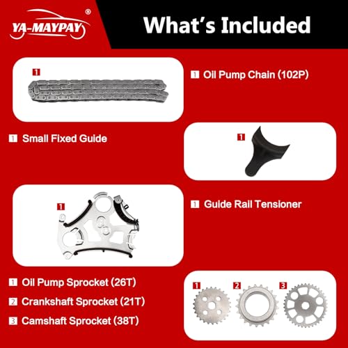 Engine Timing Chain Kit Oil Pump Guide Chain Gear for N51 N52 N53 N54 N55 528 530 X1 X3 X5 X6 E90 E91 E92 E60 3.0 2.5 Replace OE 11317523884, 11417516128, 11417519870, 11417552899