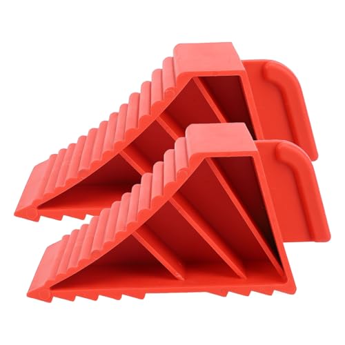 Heavy Duty Rubber Wheel Chocks Durable Wheel Stoppers for Car Travel Trailers RV 8.26x3.93x3.38in for Driveways Garages